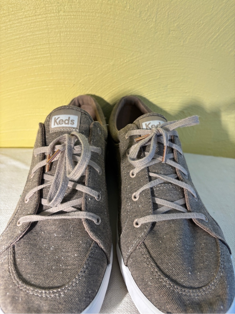 Keds Taupe Canvas Low-Top Sneakers